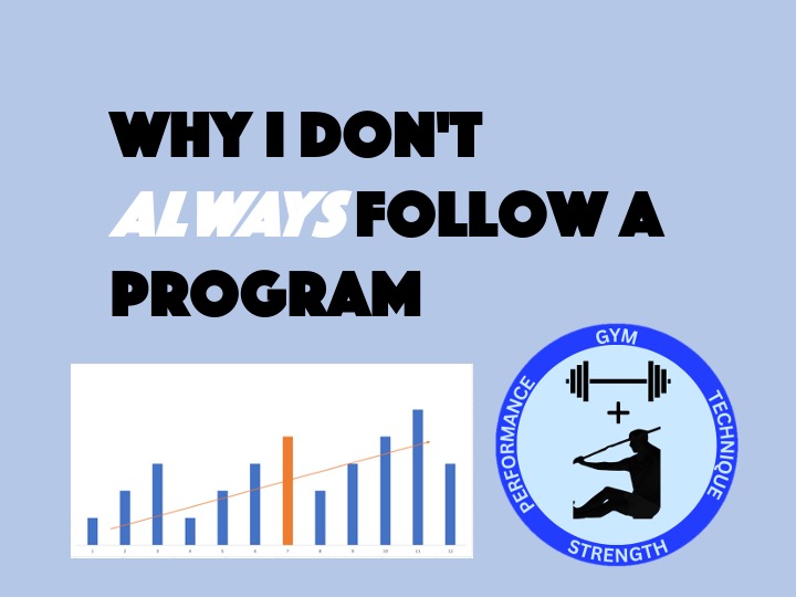 Why I don’t always follow a program